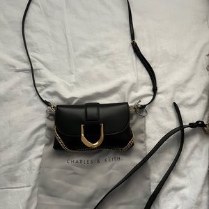 Black Charles & Keith crossbody bag